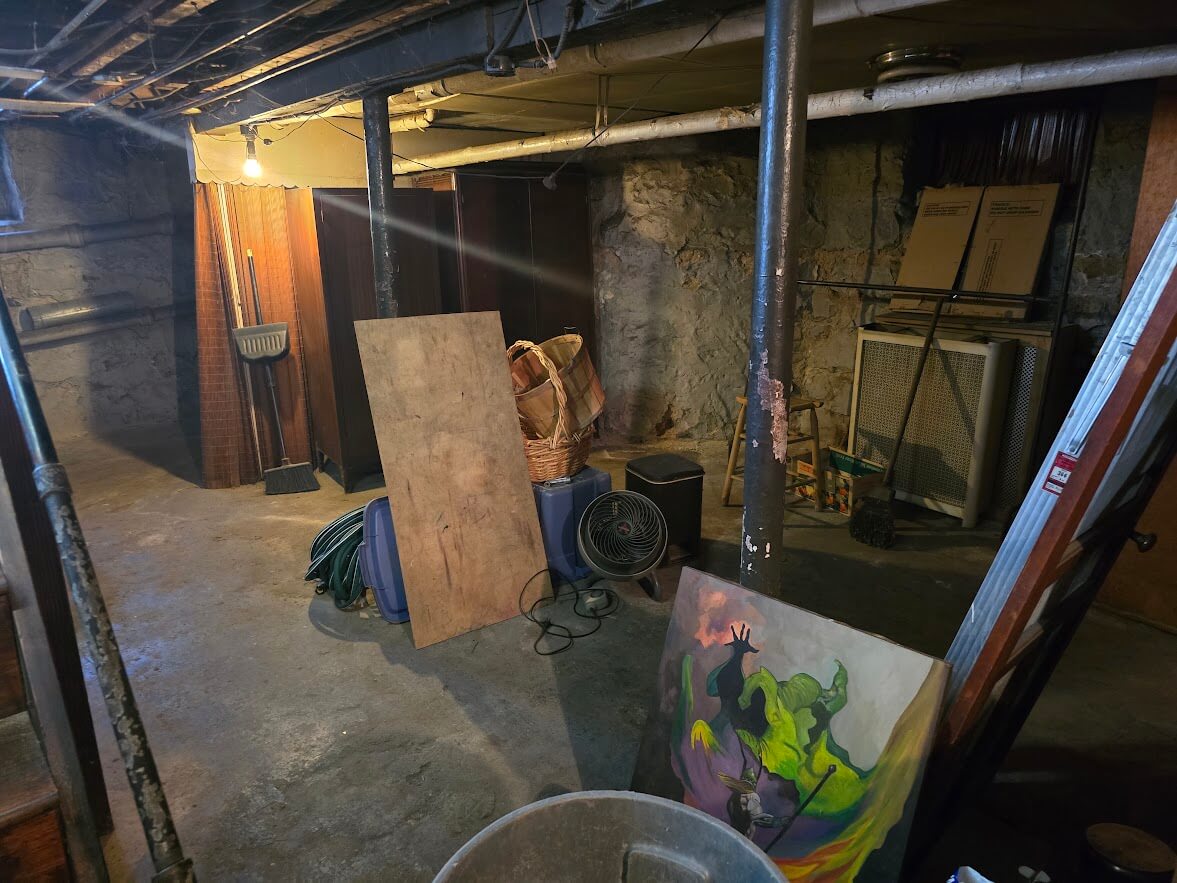 Basement before cleanout in Richmond Hill