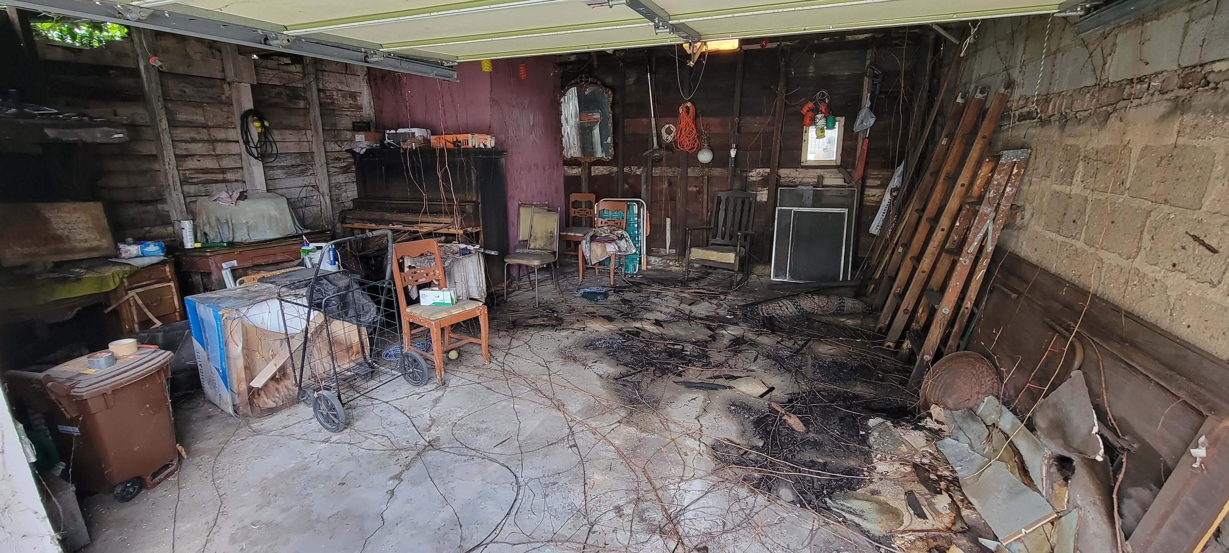 Garage junk before removal in Maspeth