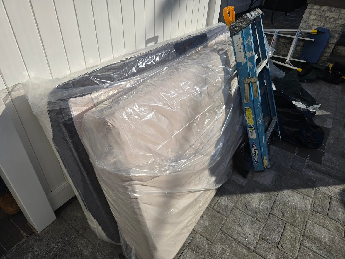 Mattress before removal in NYC