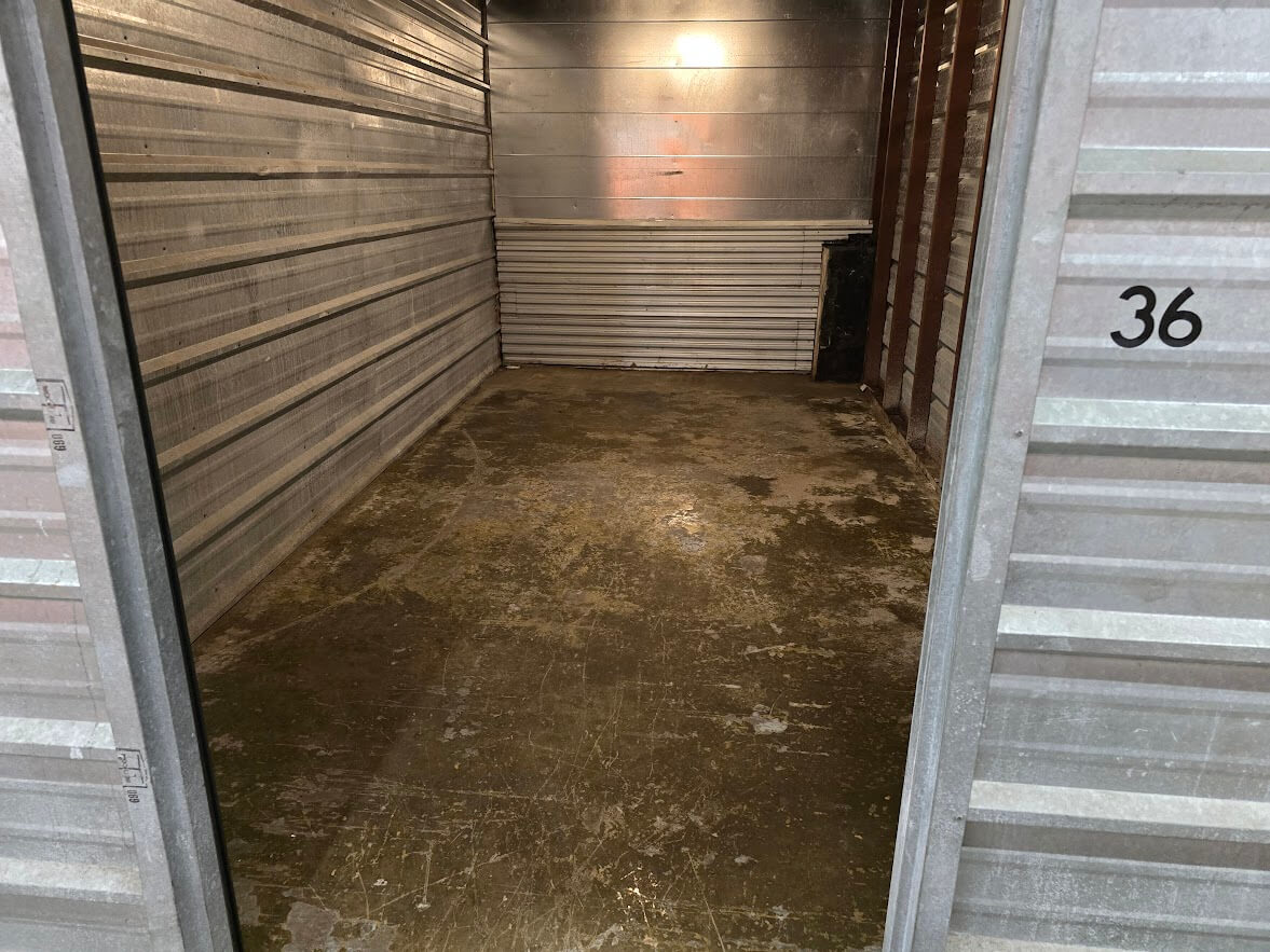 Storage unit after cleanout in NYC
